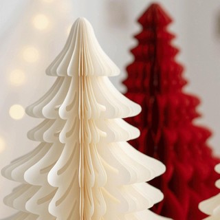 Christmas Honeycomb Table Decorations 2PCS Desktop Christmas Tree Ornament Paper Christmas Ornaments for New misevn