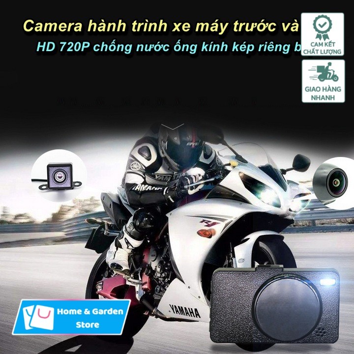 [HCM] - Camera Hành Trình Xe Máy MT-18 Màn Hình 3inch , Quay Trước Sau Rõ Nét , Chống Nước IP68 - Ho