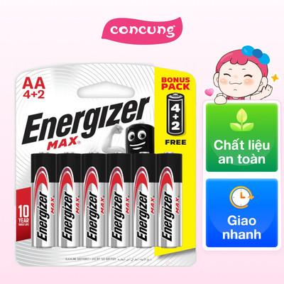 Pin Energizer Max AA E91BP4+2 (vỉ 4+2)