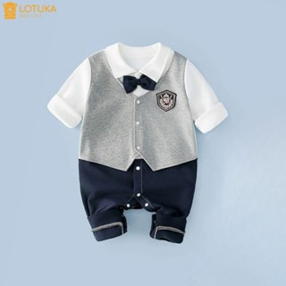  Bodysuit Công Tử Cotton LOTUKA Cho Bé Body Dài Tay Cho Bé Trai Bé Gái Quần Áo Trẻ Em Size 3-12kg 