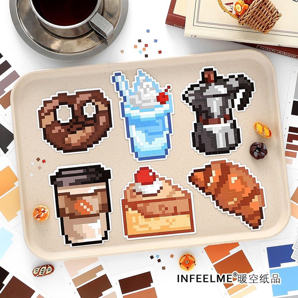 Idako [Doudou Series] Doudou Sticker Retro Handmade diy Sáng Tạo Đồ Chơi Xếp Hình Số Trẻ Em SS436