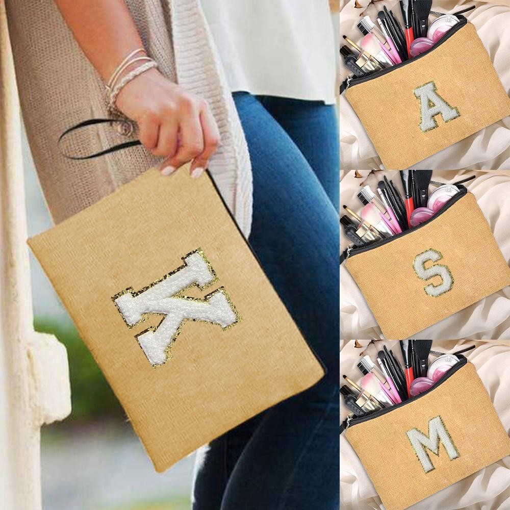 Makeup bag Imitation cotton  cosmetic bag handheld vintage toiletry bag large capacity cosmetic bag 
