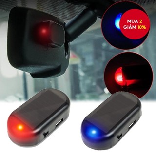 Chạy Bằng Năng Lượng Mặt Trời + Đèn LED USB Nhấp Nháy Giả An Ninh Xe Ô Tô Giả Mô Phỏng Báo Động Không Dây Cảnh Báo Chống Trộm Đèn Cảnh Báo