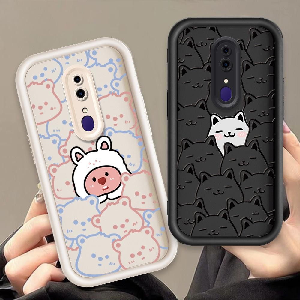 Ốp Lưng Cho OPPO F11 Hoạt Hình Silicon Màu Kẹo Mềm Ốp lưng TPU Mèo Loopy Mắt Thiên Thần Chống Sốc Ốp