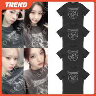 Aespa Armageddon The Mystery Circle 'POP-UP Áo thun Cotton cỡ lớn thời trang Hàn Quốc dáng rộng in hình tay ngắn hàng đầu Bông tai mùa hè đường phố thường ngày Tee