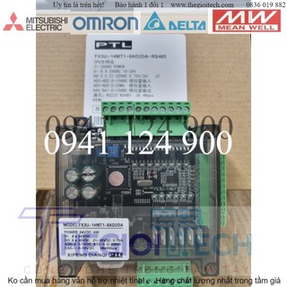 Bộ lập trình plc fx3u-14mt-6ad2da , fx3u-14mr board, 6ad/2da 0-10v 20ma , fx3u-14mt1-6ad2da rs485 232 rtc ptl fk3u le3u
