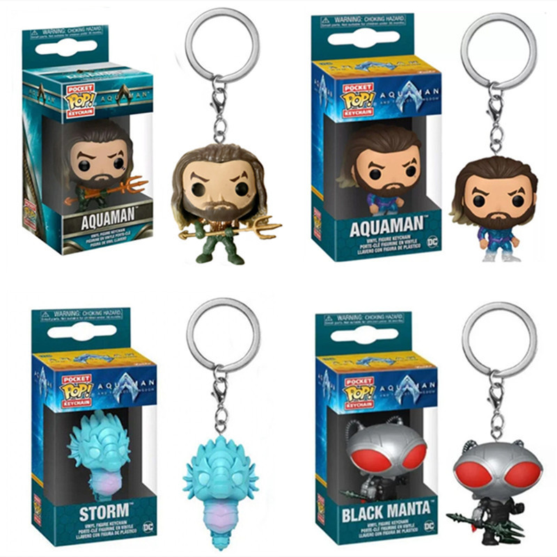 Phim Aquaman Hình Móc Khóa Trident Aquaman Đen Manta Storm Nhân Vật Hành Động Sở Thích Bộ Sưu Tập Mặ