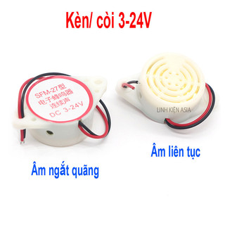 Kèn/ còi SFM-27 phát ra âm thanh ngắt quãng / liên tục phi 30mm điện áp rộng 3-24V