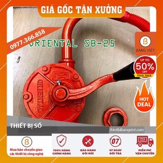 Thiết bị bơm hút chất lỏng- bơm dầu quay tay bằng sắt oriental rp-25 sb-25 - chuyên gia công nghệ newtech