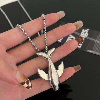 Vòng Cổ thả cá voi Mặt dây chuyền Cá voi Instagram cá tính lạnh lùng cảm giác cao cấp dễ phối đa năng cổ đơn giản dây chuyền nam cực ngầu UKVR
