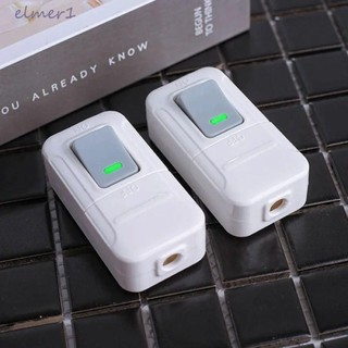 Công tắc nút nhấn ELMER1, Công tắc dây vuông màu trắng, Bật / Tắt nhựa nội tuyến Đèn Led bàn tiện lợi