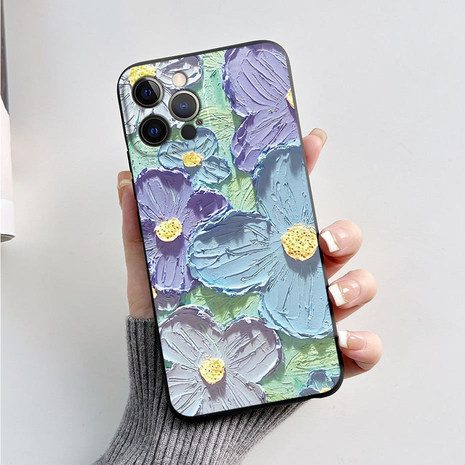 Dành Cho iPhone 12 Pro Ốp Lưng Điện Thoại Mờ Mới Nhất Họa Tiết Hoạt Hình Màu Kẹo Silicon Mềm Cho Vỏ iPhone12 Pro