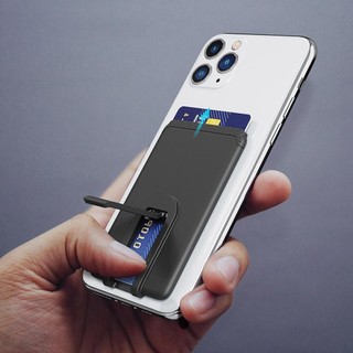 Giá đỡ lưng Giá đỡ thẻ điện thoại Silicon chắc chắn Hộp đựng ID đa năng Dán thẻ ngân hàng Thẻ dính trên S0K5