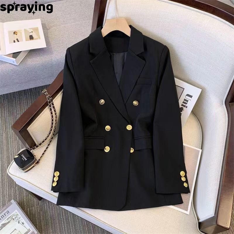 spraying blazer áo nữ blazer áo vest Chất lượng cao Thanh lịch unique chic WXW2410C19 31Z240803