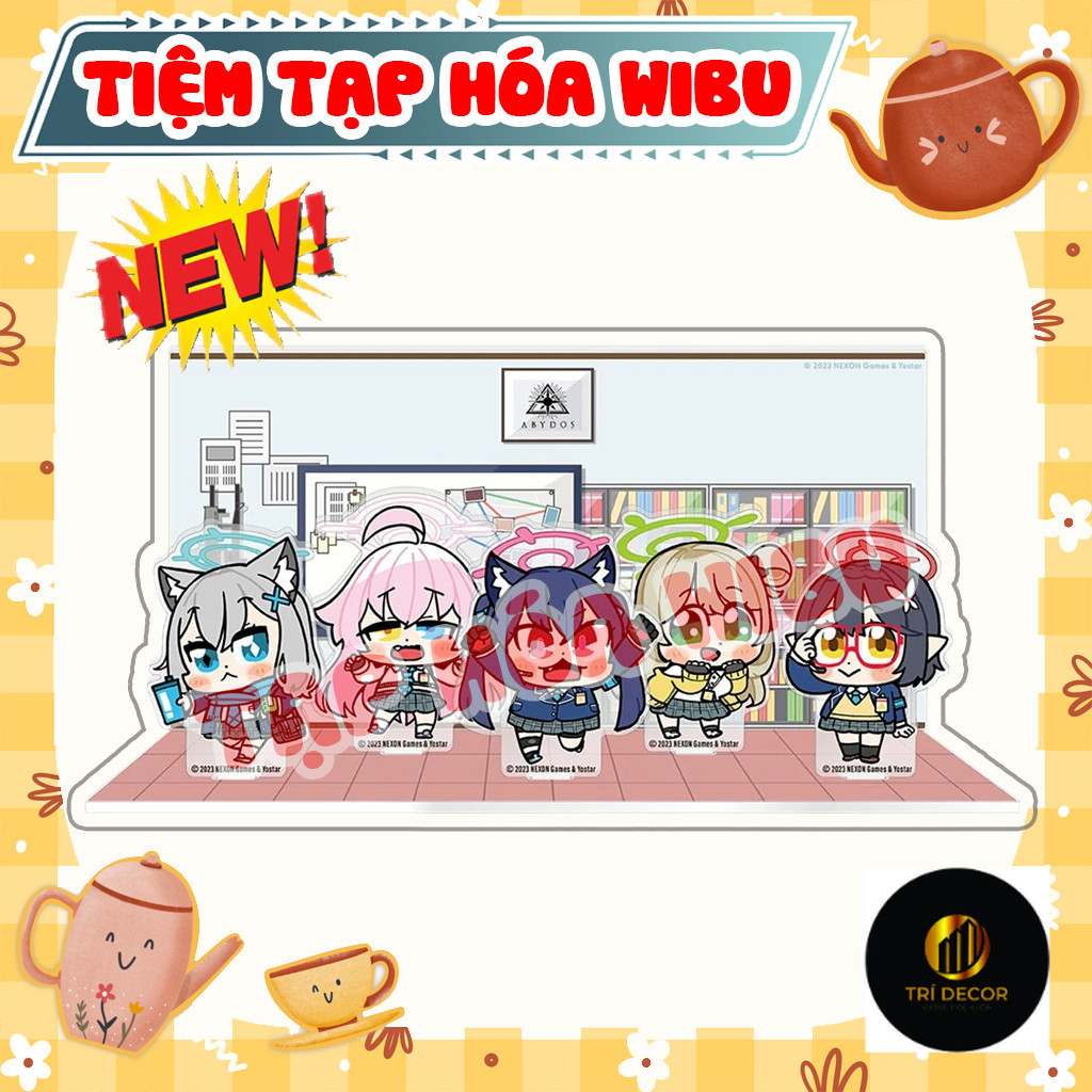 Mô hình Tượng Standee Acrylic Blue Archive Miyako Saki Toki Arisu Swimsuit Anime Manga Chibi Cute Qu