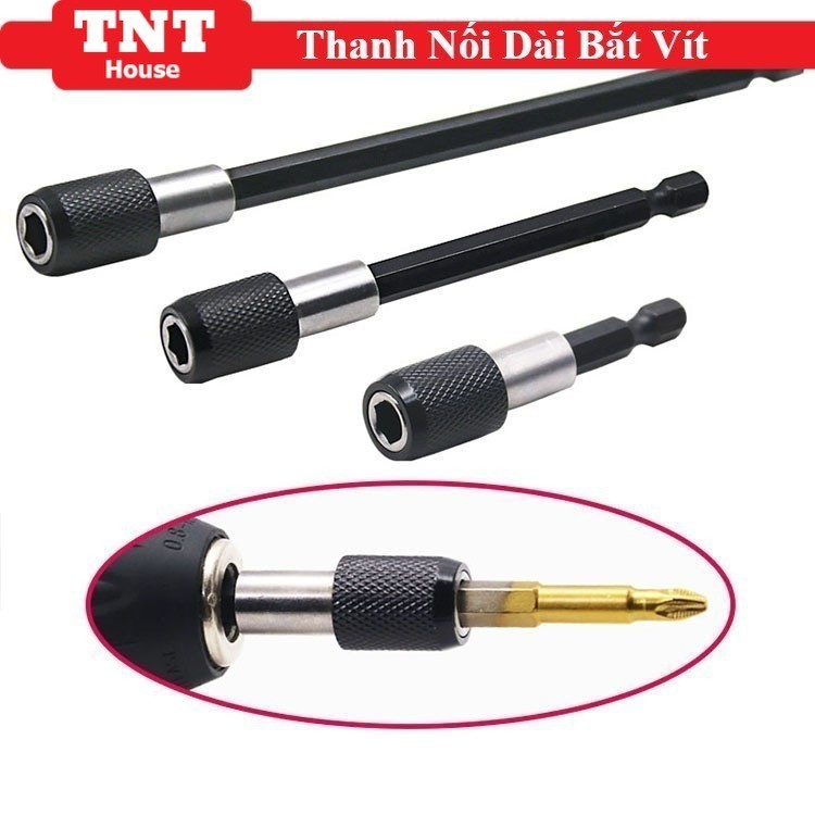 Bộ 3 Đầu Nối Bắn Vít Dài 60mm 90mm 150mm Thanh Nối Dài mũi vít cho Tua Vít máy bắn vít Chuôi lục giá
