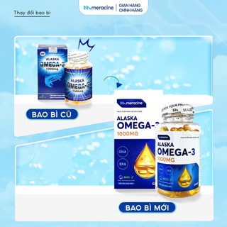 Viên uống dầu cá Omega 3 Alaska tăng cường thị lực cho người lớn và trẻ nhỏ lọ 100 viên