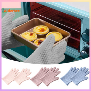 Aislerbee 2 Chiếc Găng Tay Lò Nướng Móc Thiết Kế Chống bỏng Silicon Nhà Bếp Cách Nhiệt Găng Tay Vi Sóng Sử Dụng Hàng Ngày