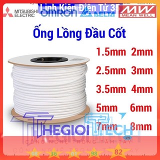 Ống lồng đầu cốt nhựa pvc trắng đường kính 1.5mm/2mm/2.5mm/3mm/3.5mm/4mm/5mm/6mm/7mm/8mm 1 cuộn 1kg