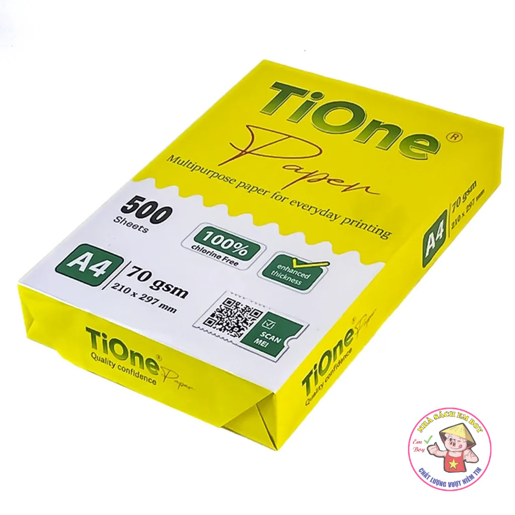GIẤY PHOTO A4 70GSM - TIONE DL70 (500 TỜ) [VPP-NS EmBoy] - ẢNH THẬT