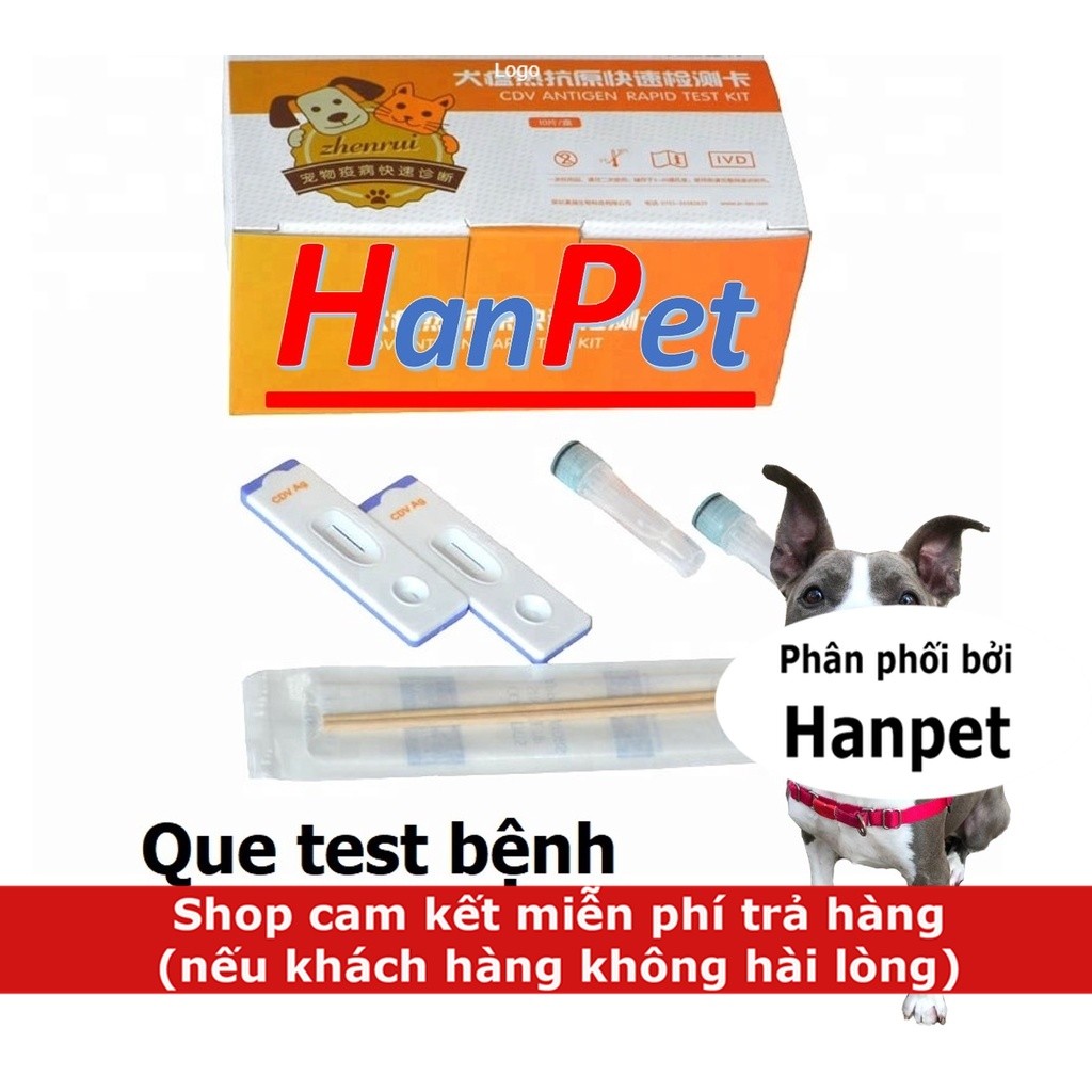 01 que  - Test bệnh parvo chó (hanpet 4711634) que thử bệnh pravo chó FPV mèo