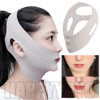 Băng giảm béo mặt có thể điều chỉnh thoáng khí- Giảm mặt nạ ngủ co giãn cằm đôi- V Shaper Nâng cơ mặt Dây đeo Massage chống nhăn