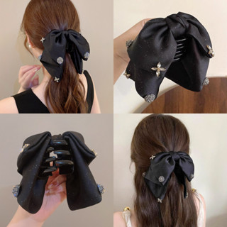 Thanh Lịch Nơ Kẹp Tóc Tính Khí Nửa Buộc Tóc Vuốt Kẹp Đuôi Ngựa Kẹp Phụ Kiện Tóc Cho Nữ
