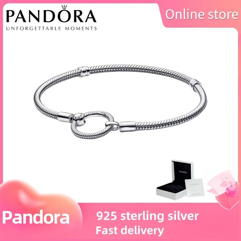Vòng tay Pandora bạc S925 rắn chuỗi đóng