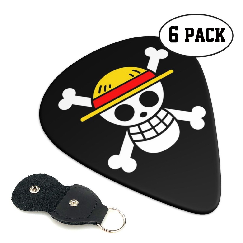 One Piece Guitar Picks 6 Gói 0.71mm, quà tặng độc đáo cho bass, guitar điện & acoustic