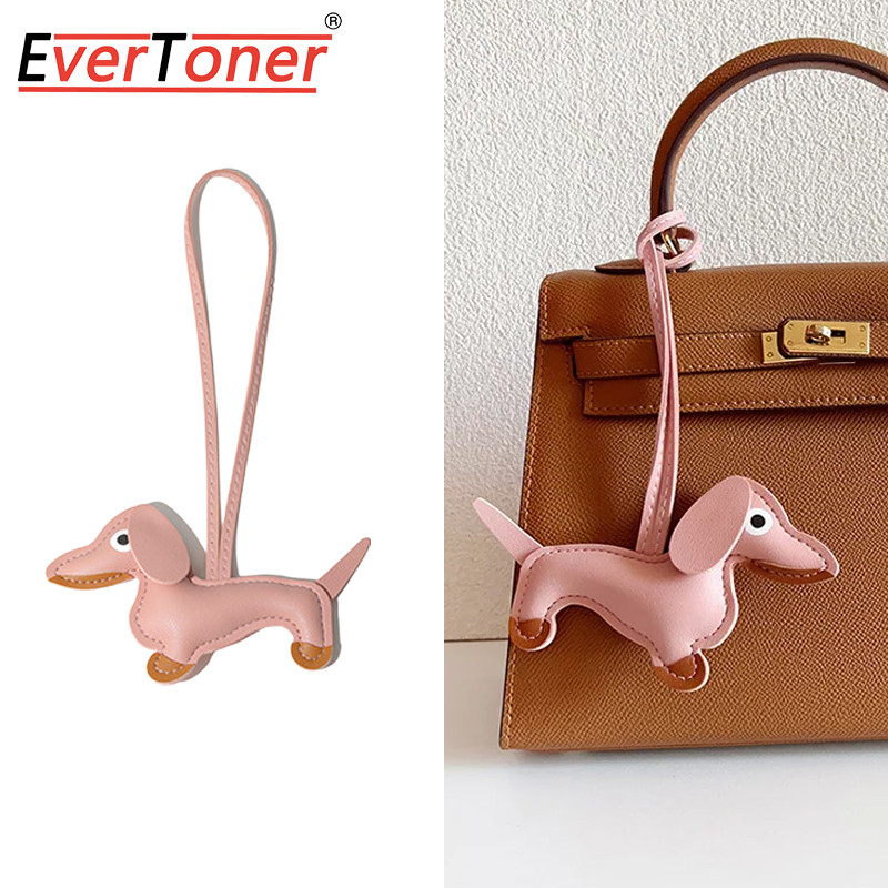 Evertoner Classics Dachshund Chó Da PU Mặt Dây Chuyền Túi Charm Dây Móc Khóa Dây Móc Khóa Dây Đeo Keycord Treo Phụ Kiện Quà Tặng
