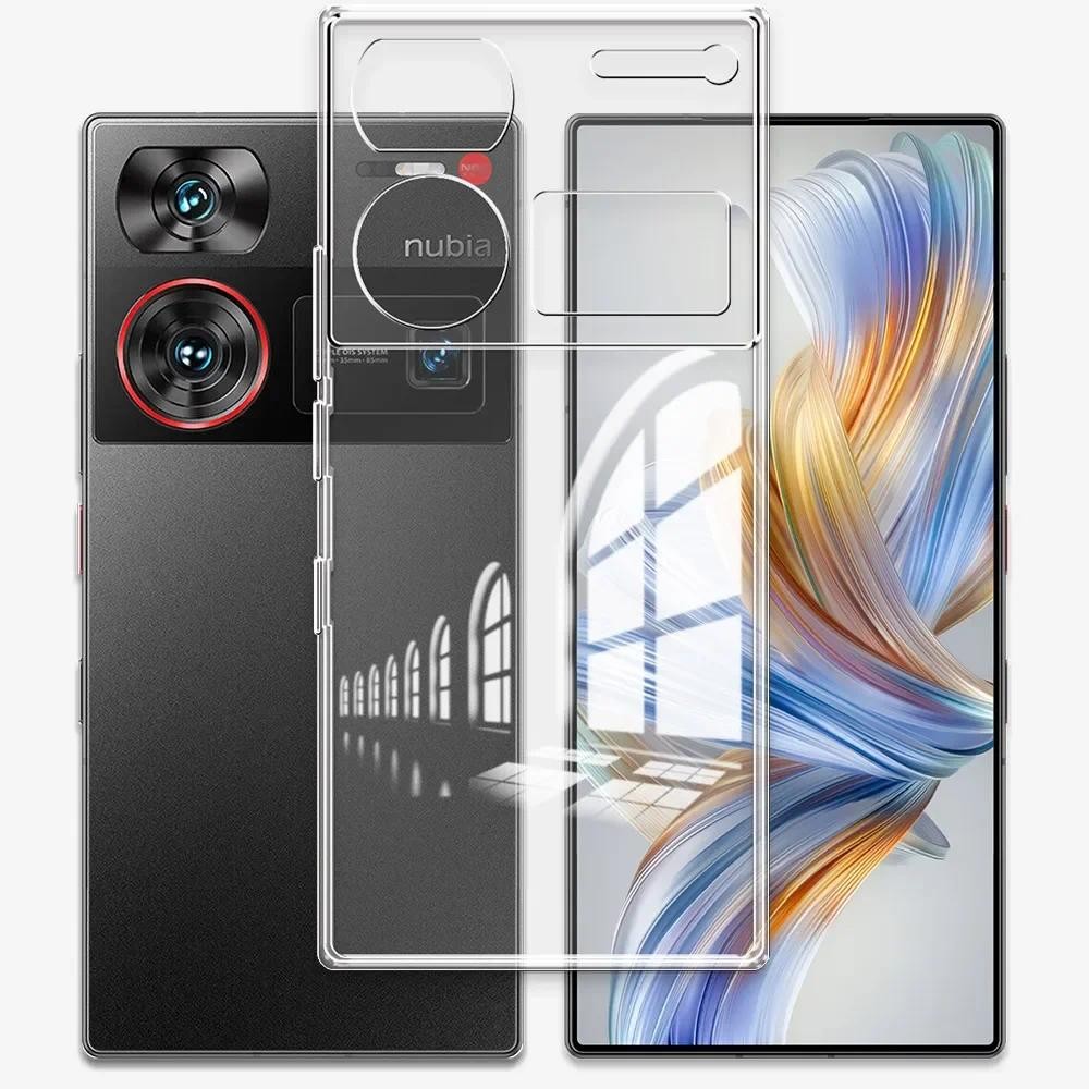 Dành Cho ZTE Nubia Z60 Ultra Ốp Lưng Siêu Mỏng Trong Suốt Mềm TPU Silicon Bảo Vệ Camera Mặt Sau Ốp L