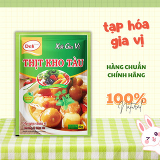  Sốt ướp Thịt kho tàu Deli Foods 80g Gia vị nấu ăn thịt kho tàu nêm sẵn tạp hóa gia vị 