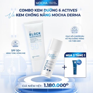 Combo Kem Dưỡng Biovector 6 Active Mocha và Kem Chống Nắng Mocha Derma, Mua 2 Tặng 1 Sữa Rửa Mặt B5 25ml