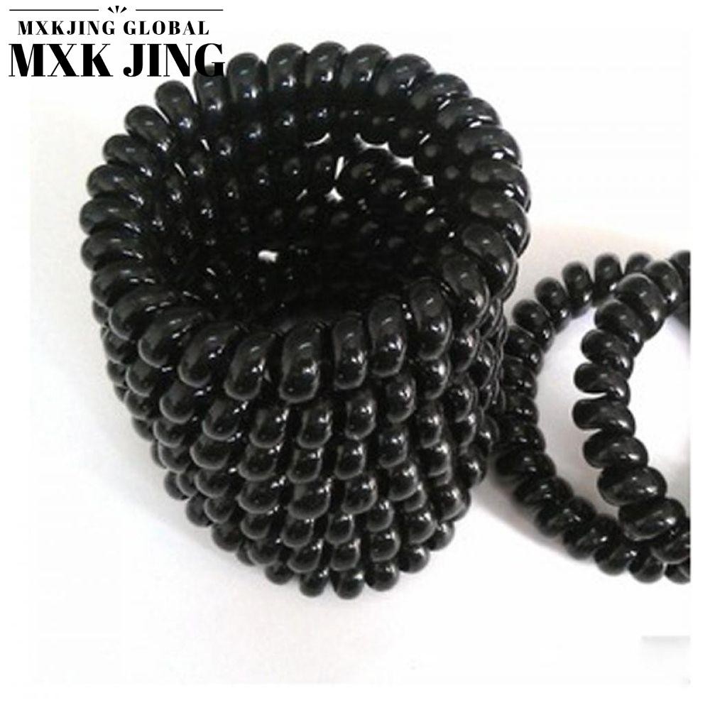 MXKJING   Bộ 5 Dây Cột Tóc Lò Xo Màu Đen