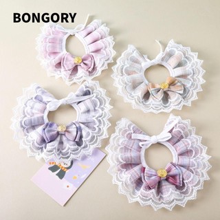 BONGORY Cổ chó , Vòng cổ mèo ngọt ngào nơ, Ren thanh lịch dễ thương Đồ dùng cho thú cưng nhẹ nhàng cho chó