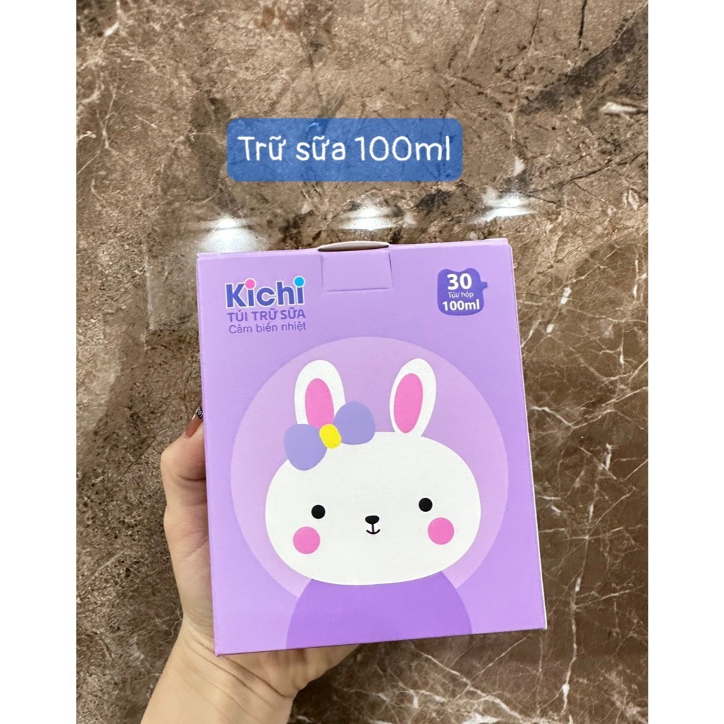 Túi trữ sữa Kichi 100ml (hộp 30 túi) Đựng sữa của mẹ cho bé