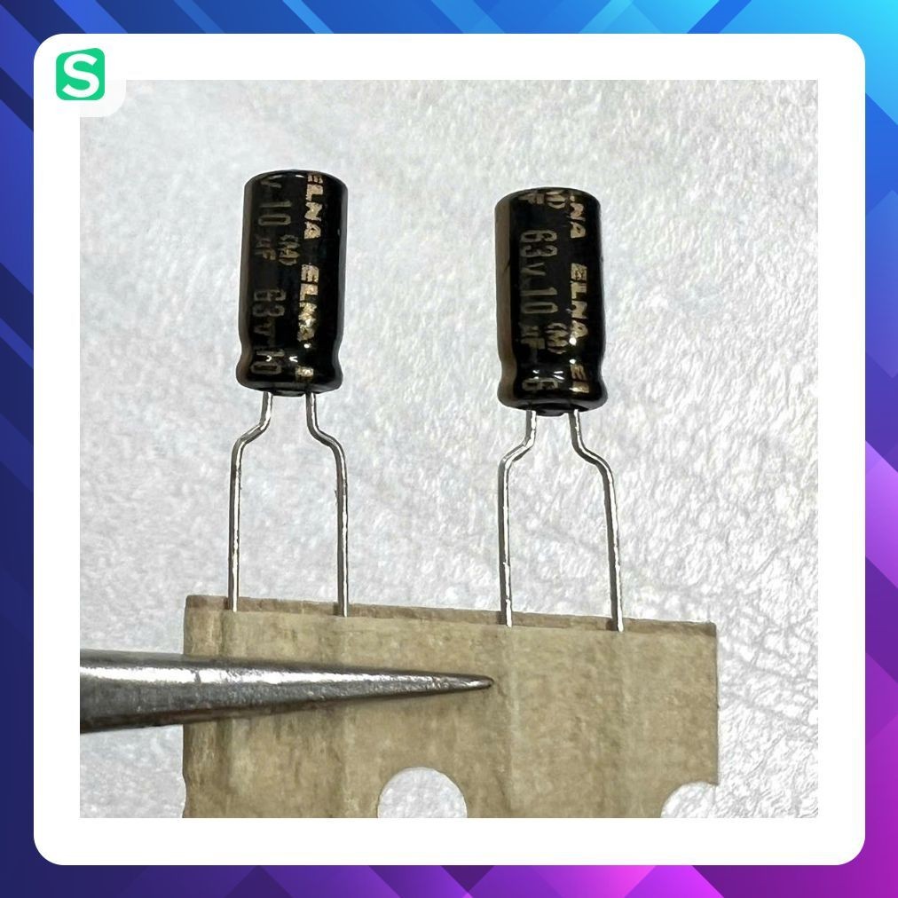 [ 10 con ] TỤ ELNA RFO 60V 10UF 60V , 60V10UF , 10UF60V ( size 5x11mm ) Tụ elna audio seri RFO