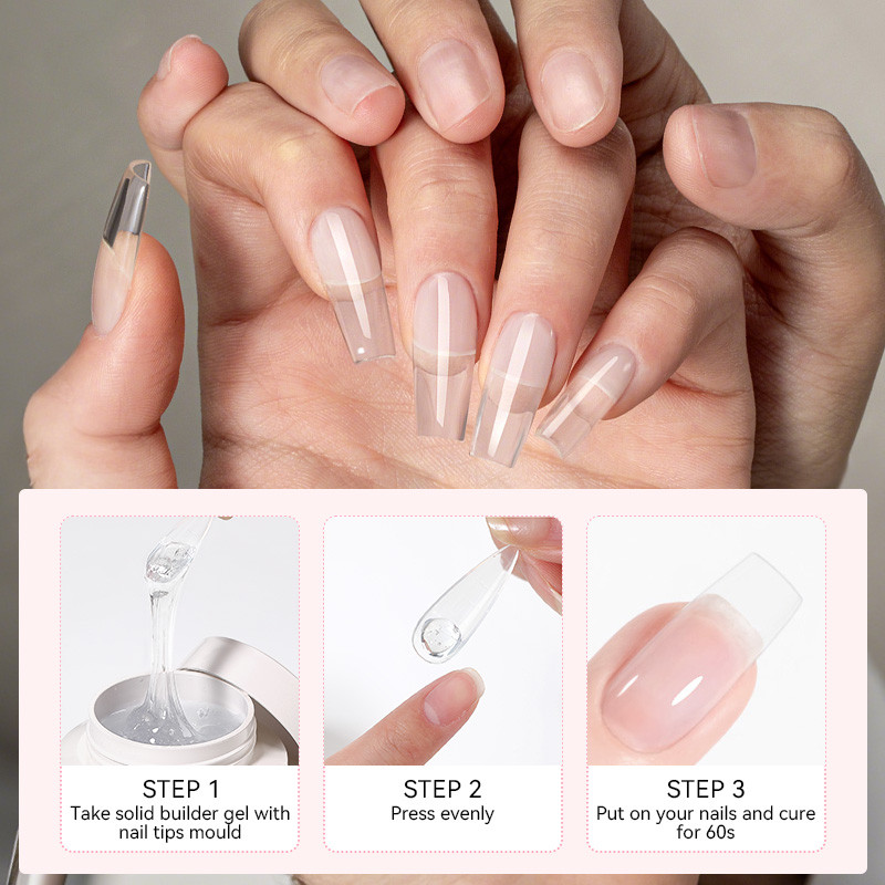 【Local】BORN PRETTY 60g Không Dính Nhanh Nối Dài Móng Tay Gel Trong Suốt Milky White 3D Khắc Đúc Keo Ngâm Tắt Xây Dựng UV Gel Vernis | BigBuy360 - bigbuy360.vn