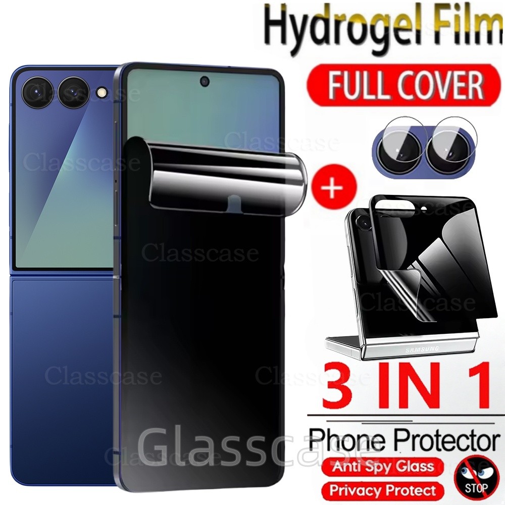 Màn Hình Riêng Tư 3 TRONG 1 Phim Hydrogel Mềm Cho Samsung Galaxy Z Flip 7 6 FE 7FE Flip7 Flip7FE Fli