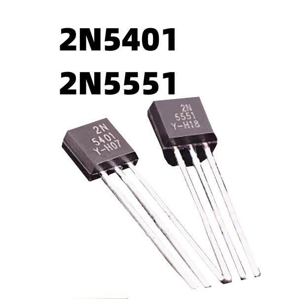 Transistor lưỡng cực 200 CÁI 2N5551 & 2N5401 TO-92 5551 5401 bóng bán dẫn 2n5551 và 2n5401 (Mỗi chiế