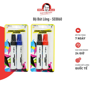 Bộ 2 cây bút lông lớn uncle bills nhiều màu loại to tiện dụng an toàn không độc hại - se0060