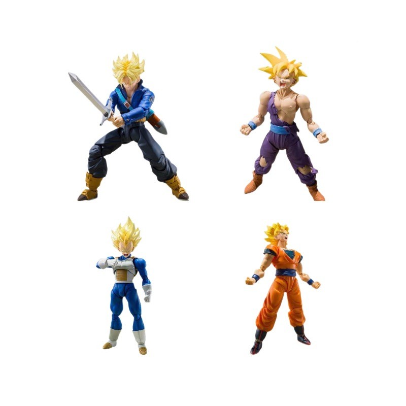 Dragon Ball SHF Super Saiyan Nhân vật hành động khớp nối – Goku Vegeta Trunks Gohan Collectible Anim