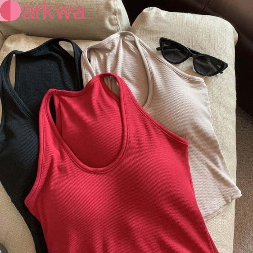 DARKWA Sweet Girl 's Tank Top Mimic Halter Soft Girl