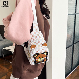 XINYIMEI  Phim hoạt hình thời trang gấu nhẹ túi xách sang trọng phong cách nước ngoài phiên bản Hàn Quốc xu hướng một vai túi đeo ngực