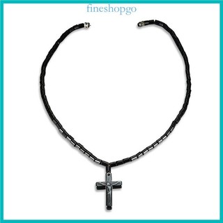 Fine Niche Hematite Hạt Chăm Sóc Sức Khỏe Cho Mặt Dây Chuyền Chữ Thập Vòng Cổ Trang Sức Cho