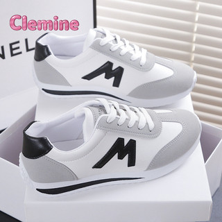 Clemine  Mới Giày Trắng Nhỏ Nữ Thoáng Khí Phù Hợp Màu Sắc Thời Trang Màu Trắng Sinh Viên Thể Thao Giày Đế Bằng
