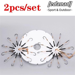 Edanad 2 Cái / lốc Mồi Cá Chép Thép Carbon Cao Có Ống 8 # -13 # Móc Dây