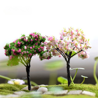 Cây thông noel, hoa anh đào, liễu 7cm - trang trí tiểu cảnh
