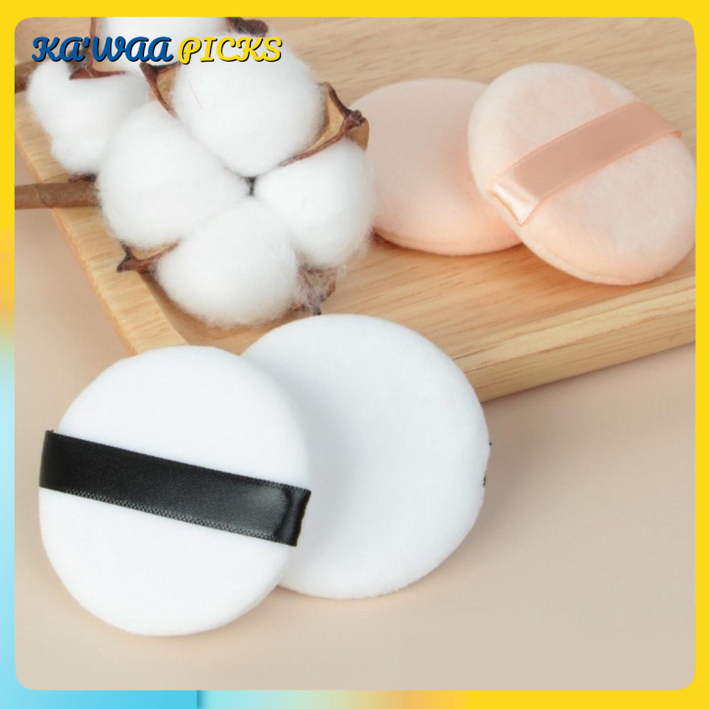 Bông phấn SAMMI, Bông phấn tròn mềm màu trắng K121 Chất liệu cotton nguyên chất