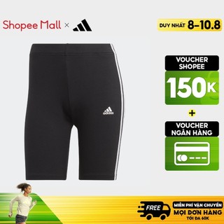 [8.8 - VOUCHER SHOPEE]adidas Phong cách sống Quần Bike Short 3 Sọc Essentials Nữ Đen GR3866
